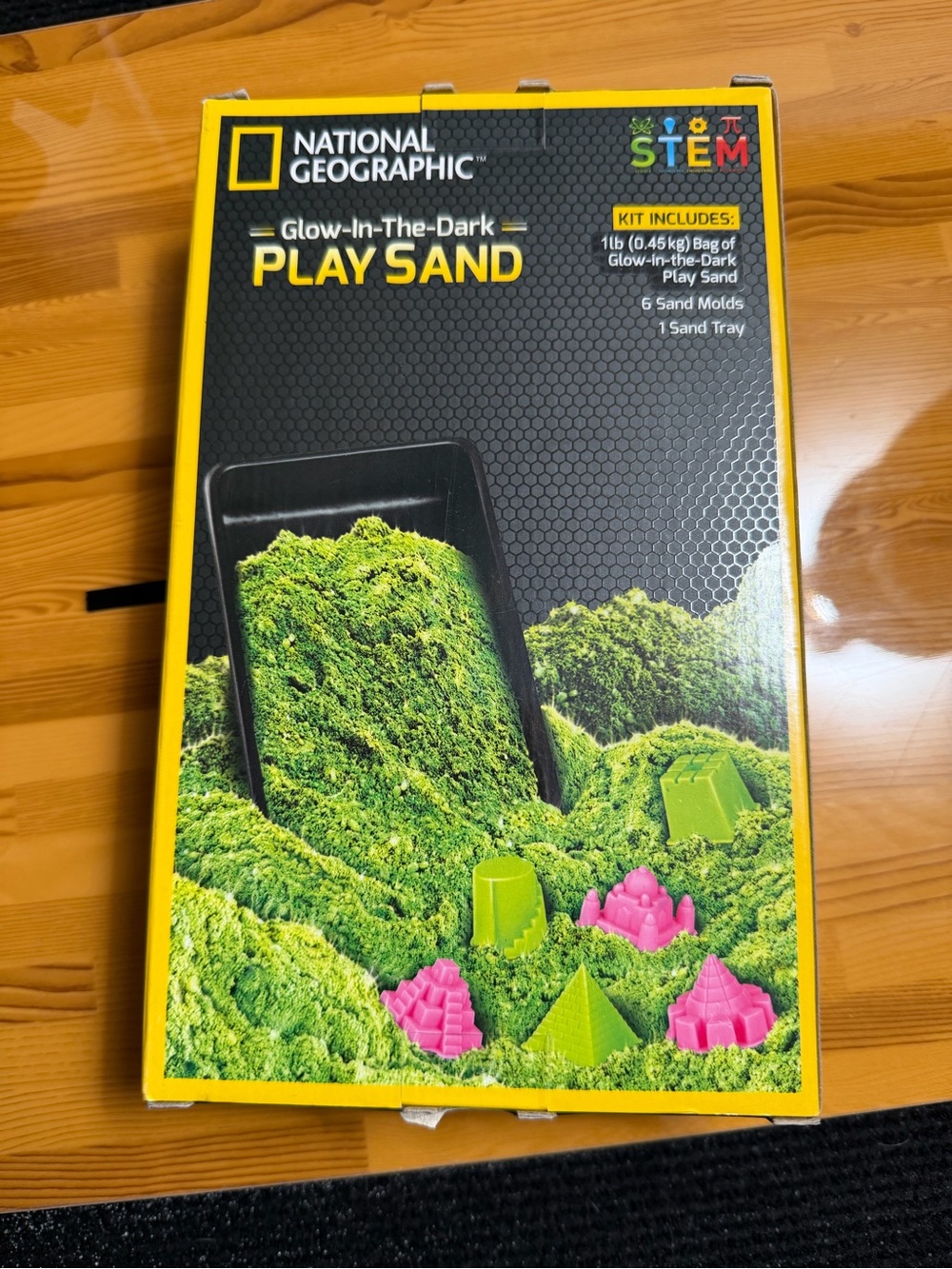 National Geographic Neon Green & Pink Glow Play Sand Kit